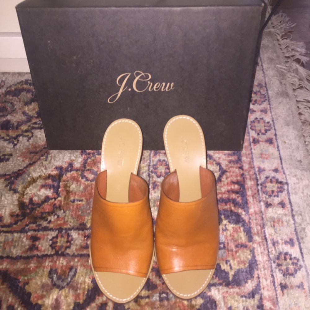 J. Crew leather mules